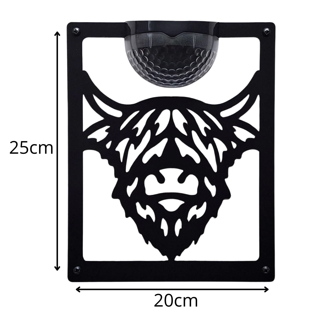 Highland Cow Solar Light Wall Plaque - Image 10