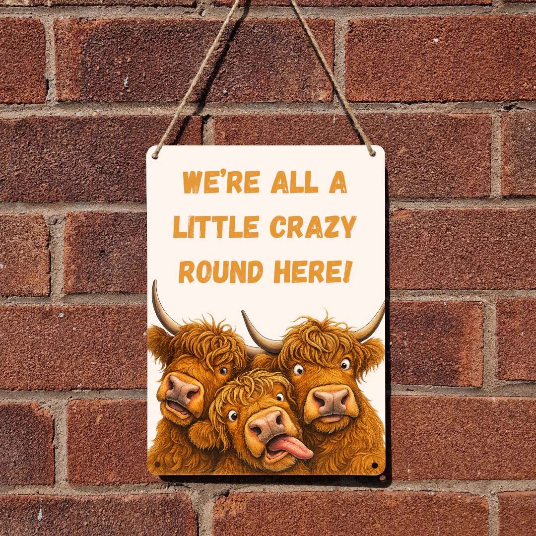 Highland Cow Metal Sign 25cm - Image 4