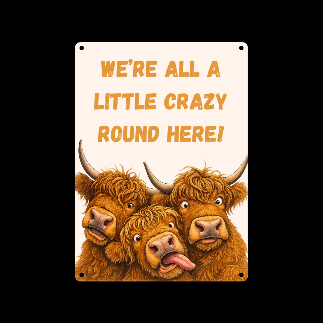 Highland Cow Metal Sign 25cm - Image 6