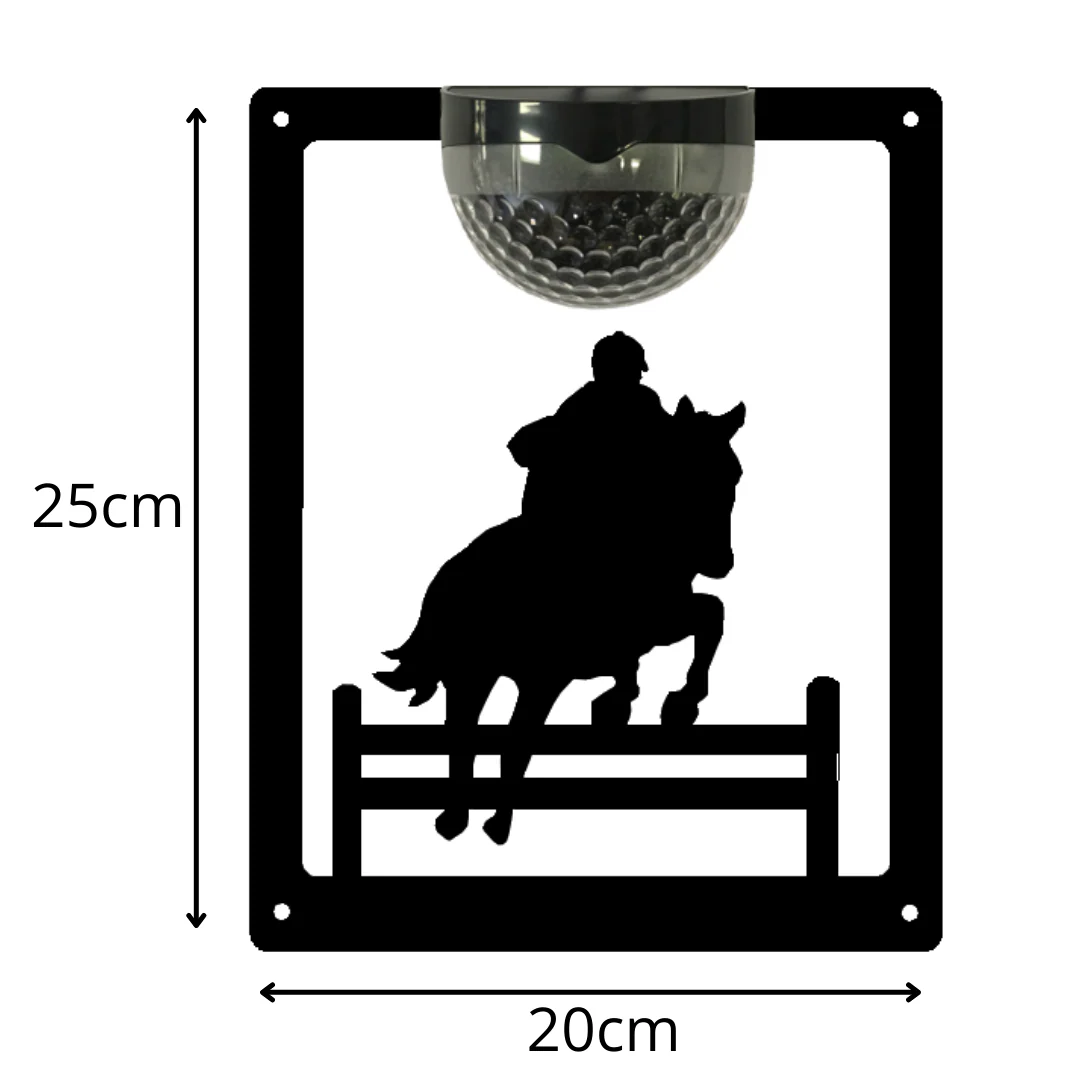 Horse Show Jumper Solar Light Wall Plaque - Image 8
