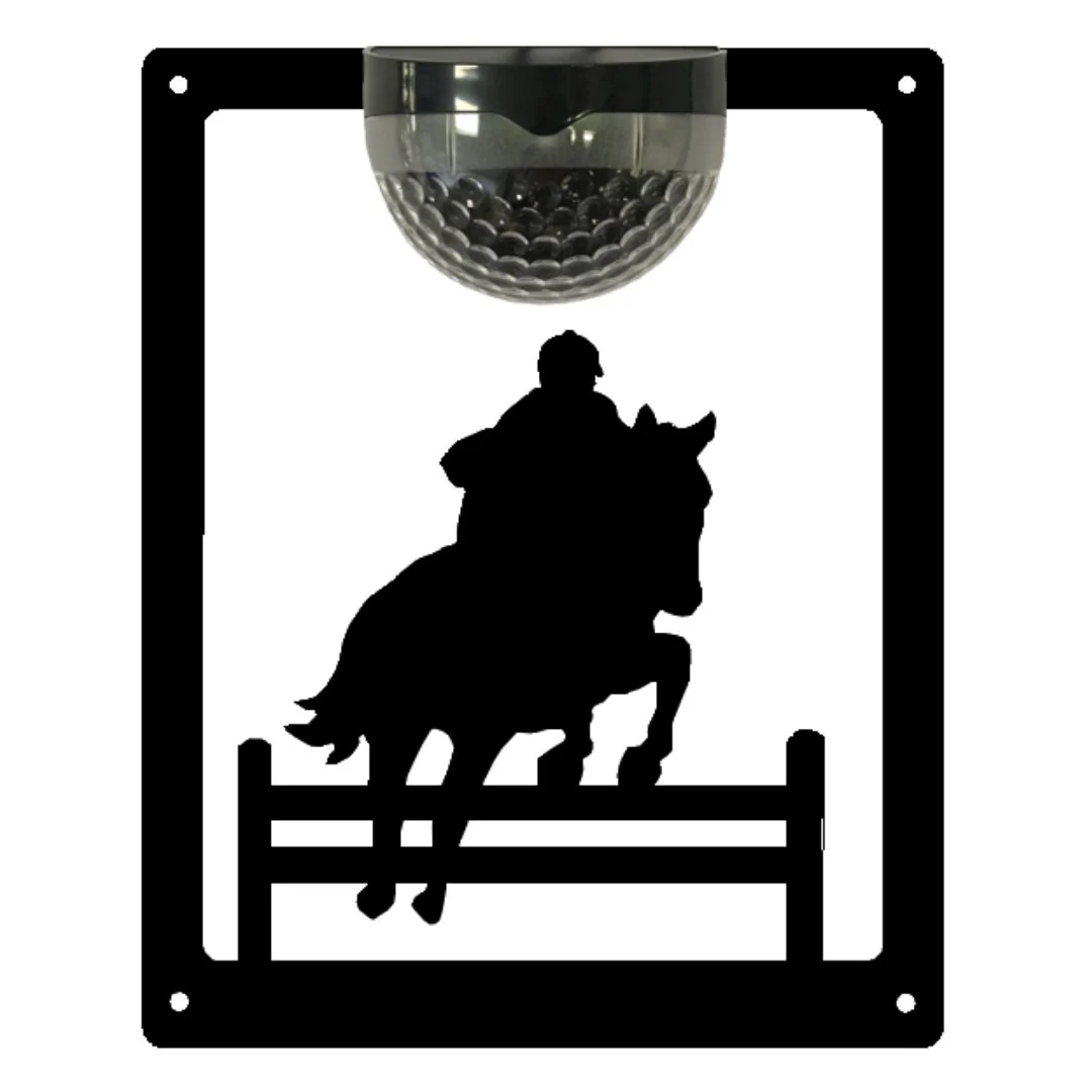 Horse Show Jumper Solar Light Wall Plaque - Image 9