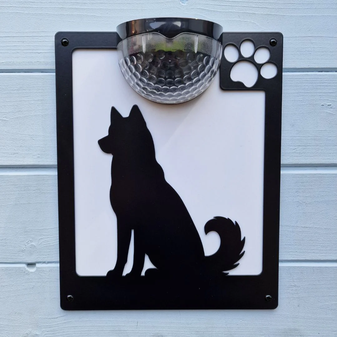 Husky Dog Solar Light Wall Plaque - Image 4