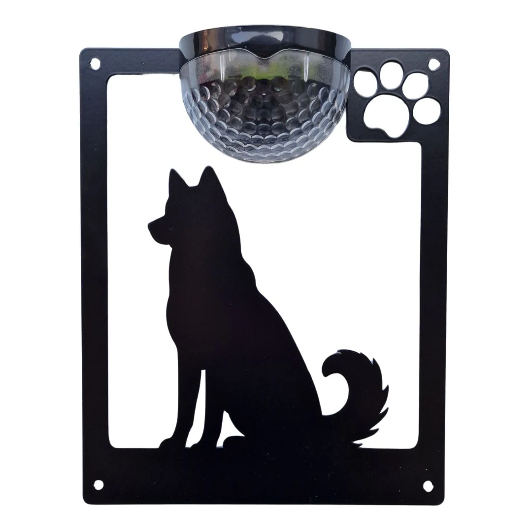 Husky Dog Solar Light Wall Plaque - Image 8