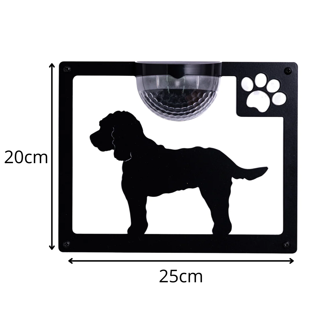 IMPERFECT- Cockapoo Dog Solar Light Wall Plaque - Image 5