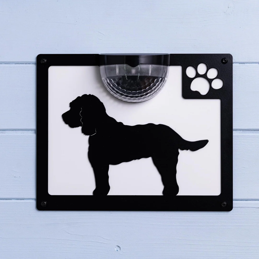 IMPERFECT- Cockapoo Dog Solar Light Wall Plaque - Image 6