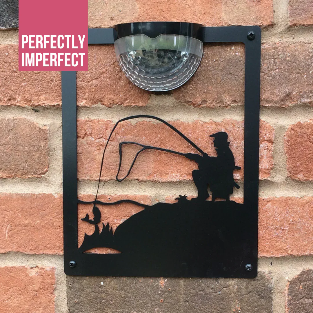 IMPERFECT- Fisherman Solar Light Wall Plaque