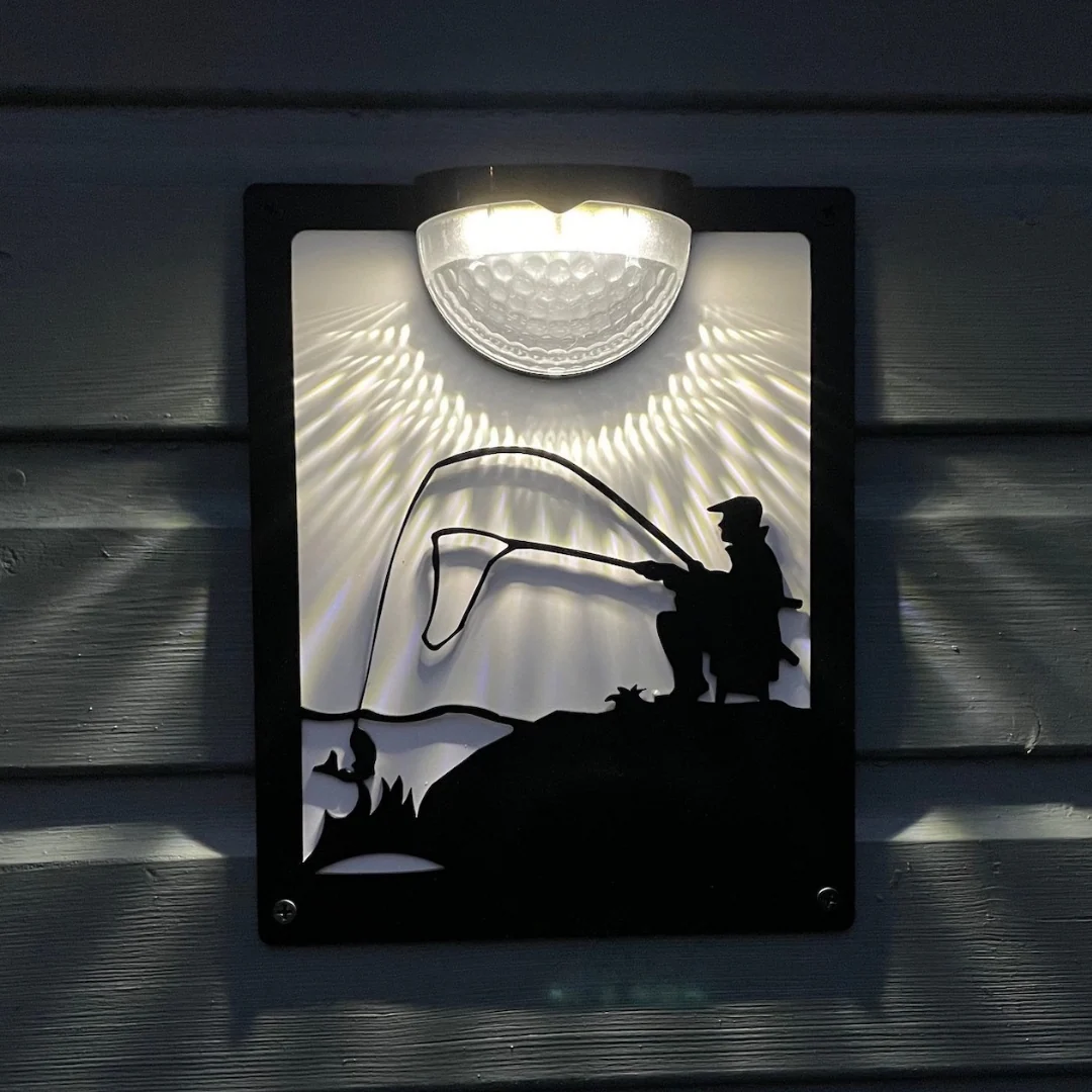 IMPERFECT- Fisherman Solar Light Wall Plaque - Image 2