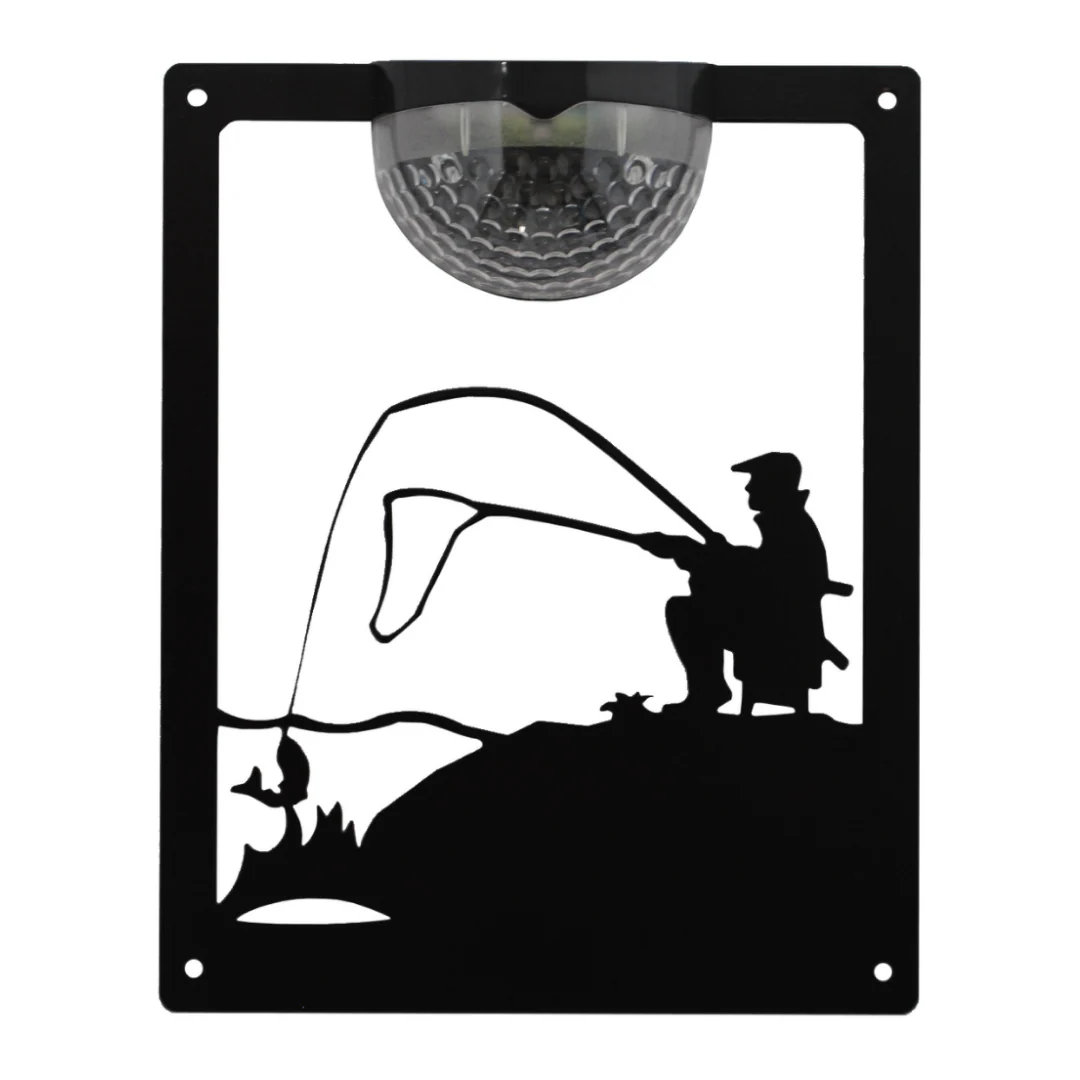 IMPERFECT- Fisherman Solar Light Wall Plaque - Image 5