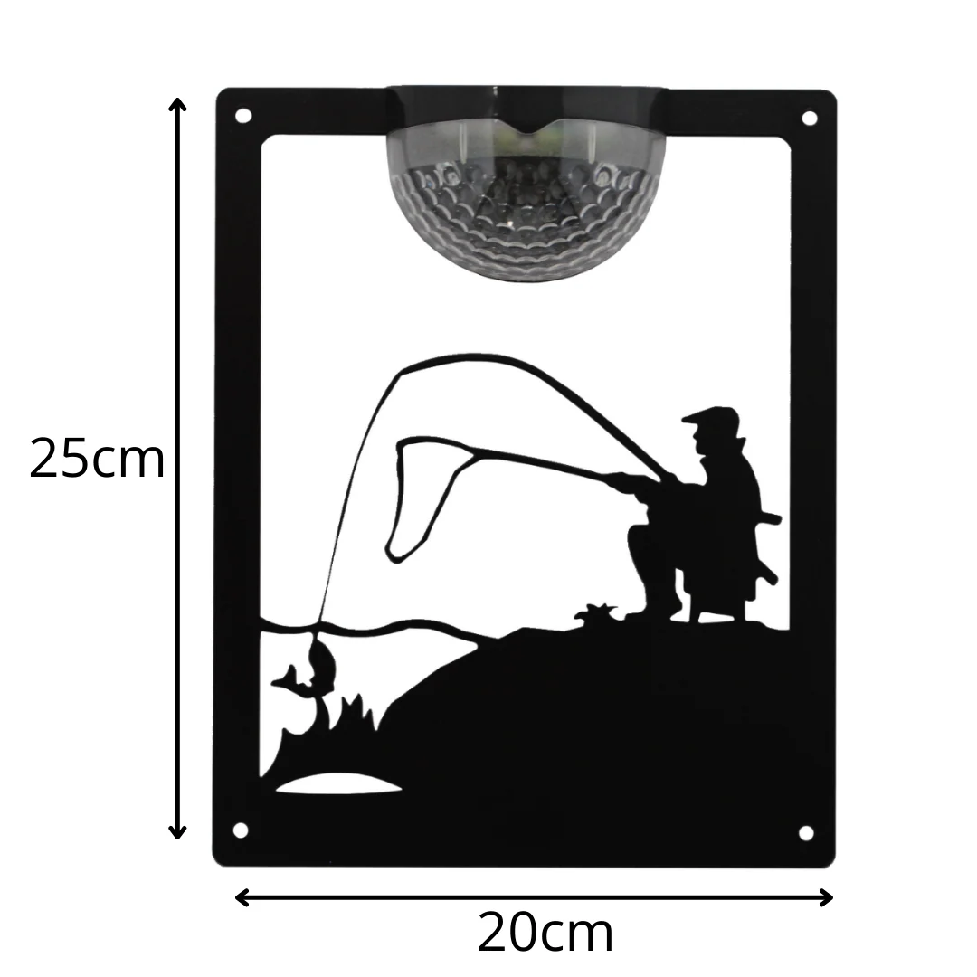 IMPERFECT- Fisherman Solar Light Wall Plaque - Image 6