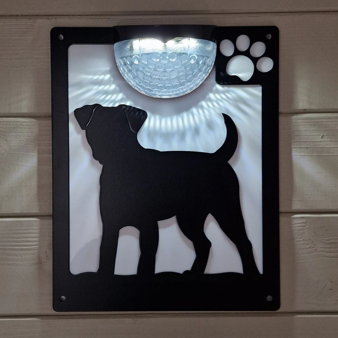 Jack Russell Dog Solar Light Wall Plaque - Image 2