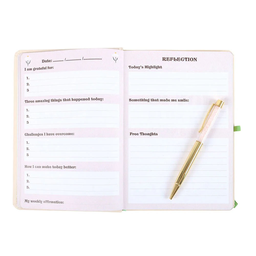 Keep Going, Keep Growing A5 Notebook with Rose Quartz Pen - Image 2