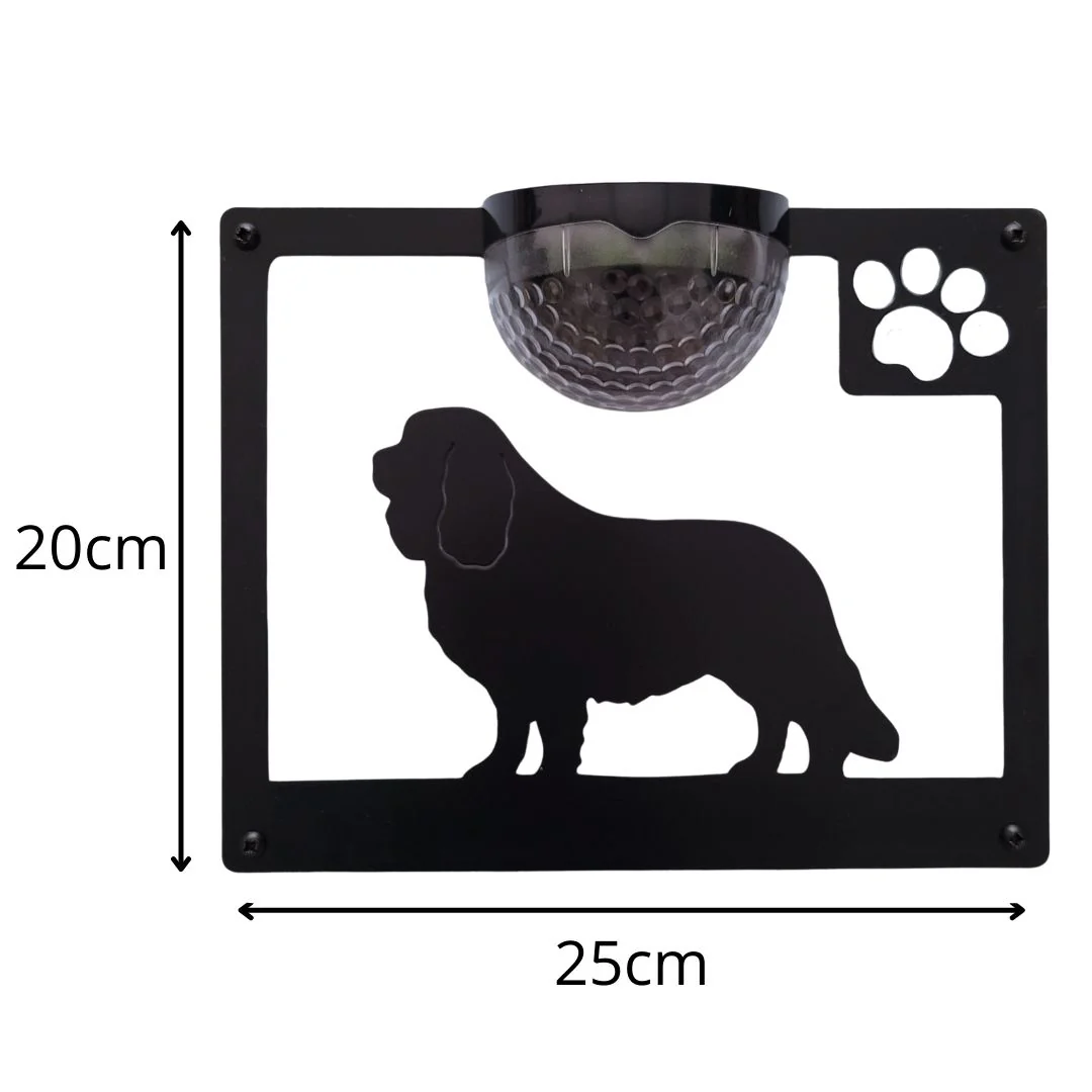Cavalier King Charles Spaniel Dog Solar Light Wall Plaque - Image 10
