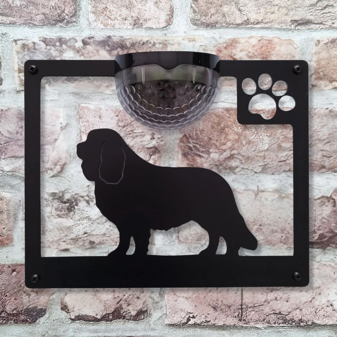 Cavalier King Charles Spaniel Dog Solar Light Wall Plaque - Image 8