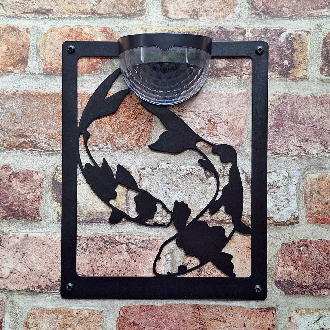 Koi Fish Solar Light Wall Plaque - Image 10