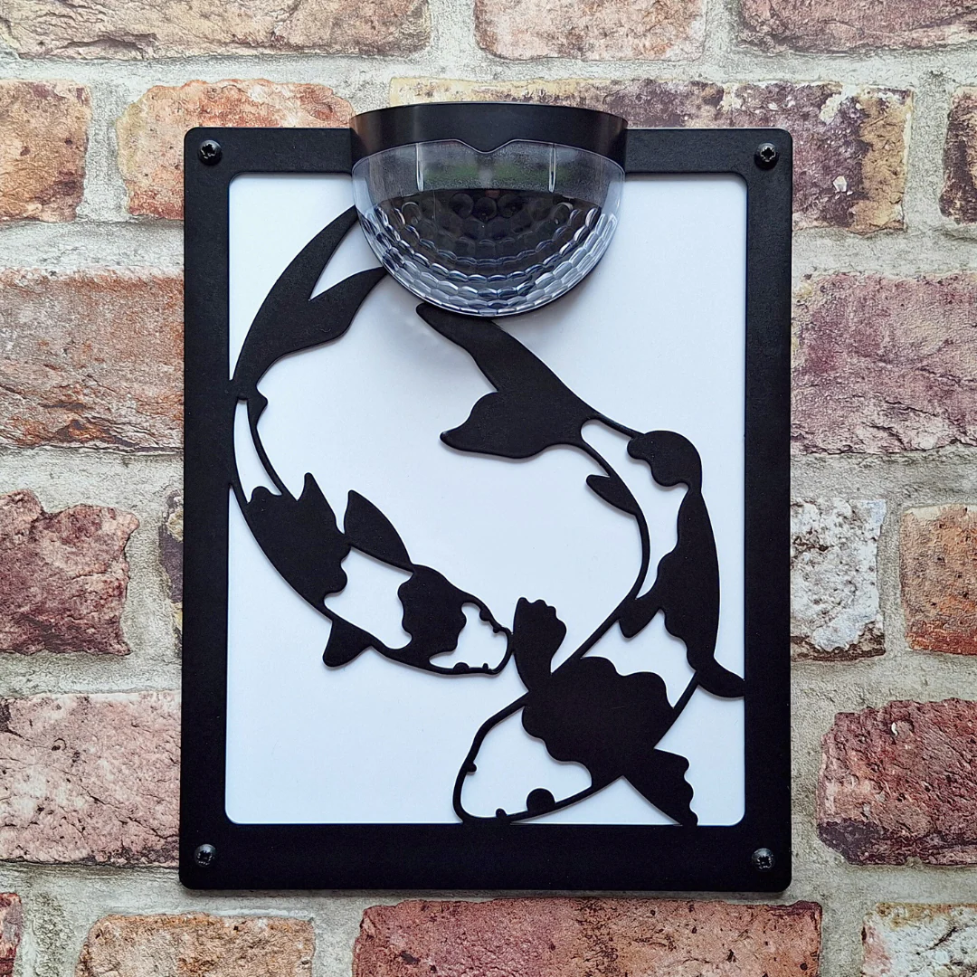 Koi Fish Solar Light Wall Plaque - Image 11