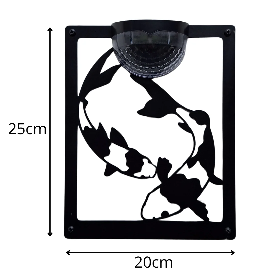Koi Fish Solar Light Wall Plaque - Image 12