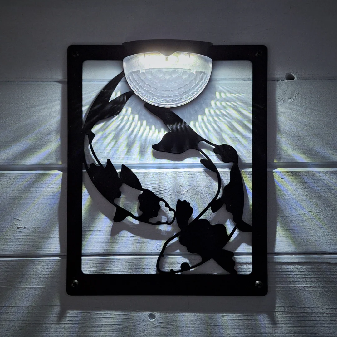 Koi Fish Solar Light Wall Plaque - Image 4