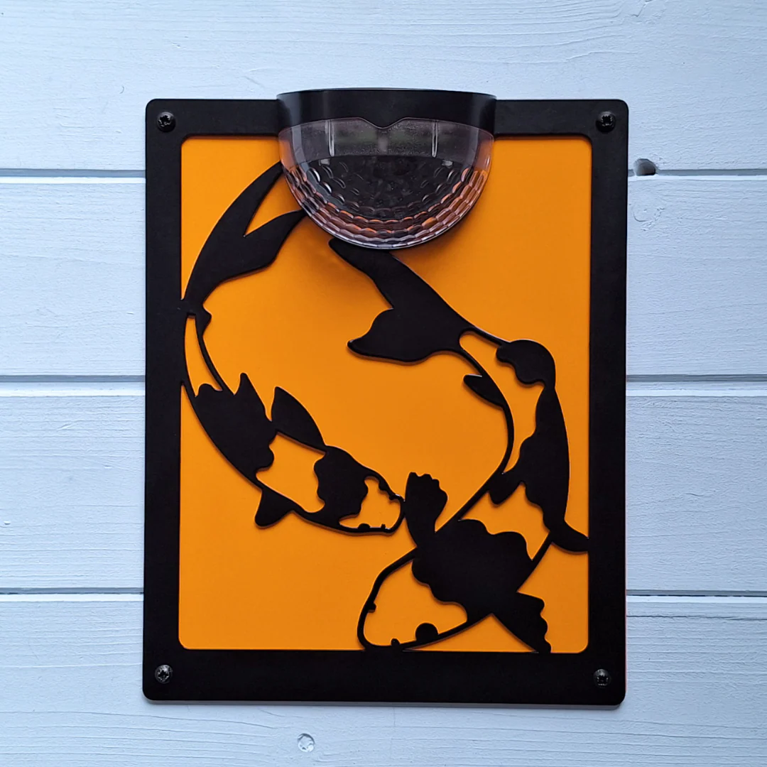 Koi Fish Solar Light Wall Plaque - Image 5