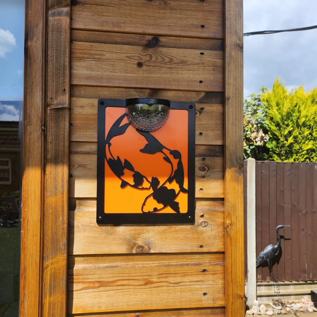 Koi Fish Solar Light Wall Plaque - Image 7