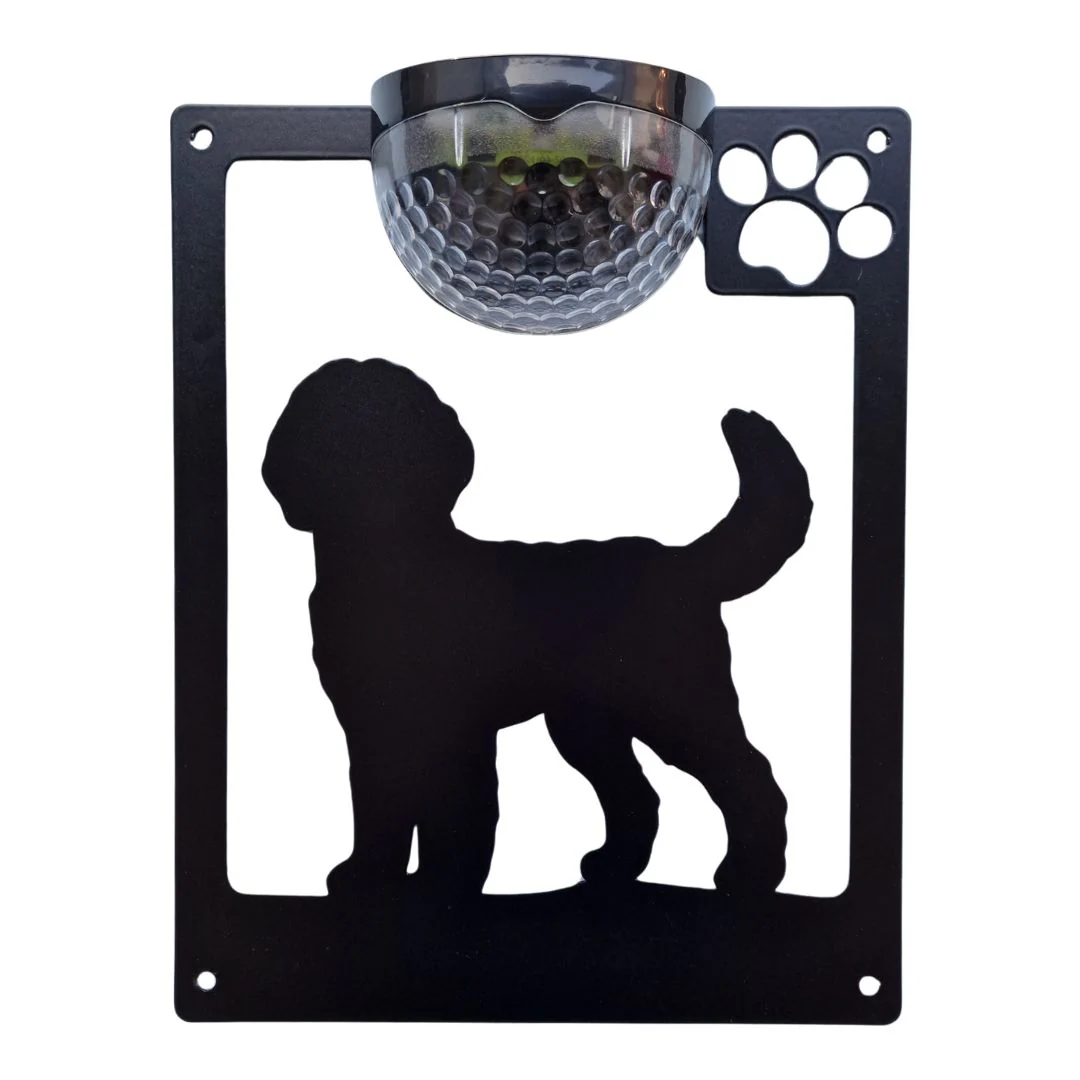 Labradoodle Dog Solar Light Wall Plaque - Image 8