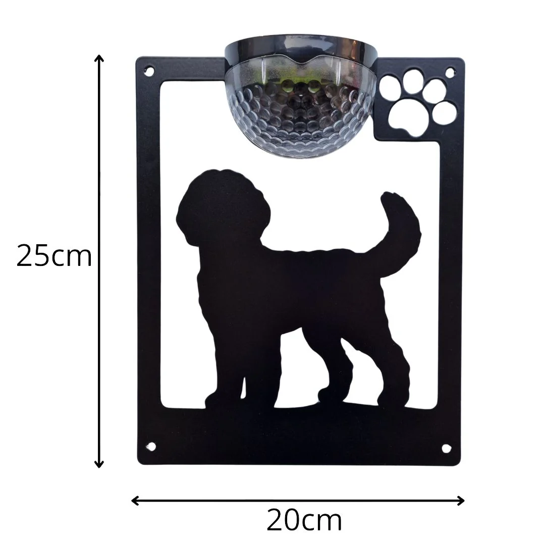 Labradoodle Dog Solar Light Wall Plaque - Image 9