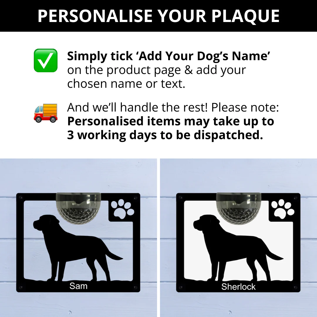 Labrador Dog Solar Light Wall Plaque - Image 6