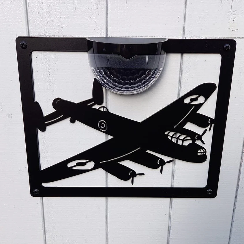 Lancaster Bomber Solar Light Wall Plaque - Image 10