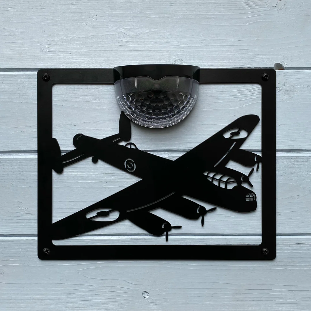 Lancaster Bomber Solar Light Wall Plaque - Image 3