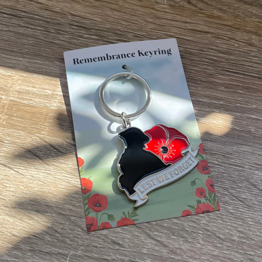 Lest We Forget - Remembrance Poppy Keyring - Image 3