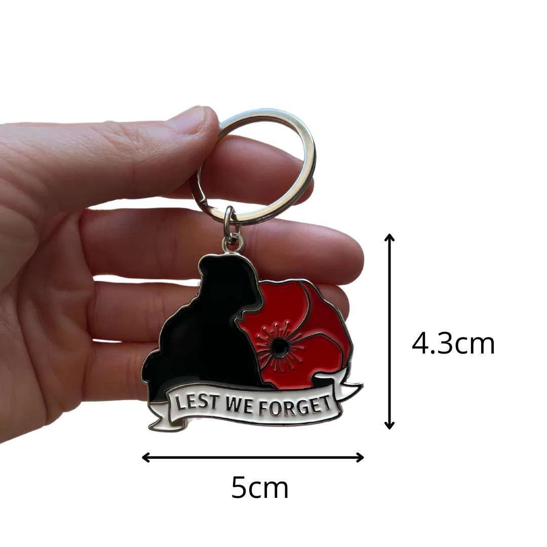 Lest We Forget - Remembrance Poppy Keyring - Image 5