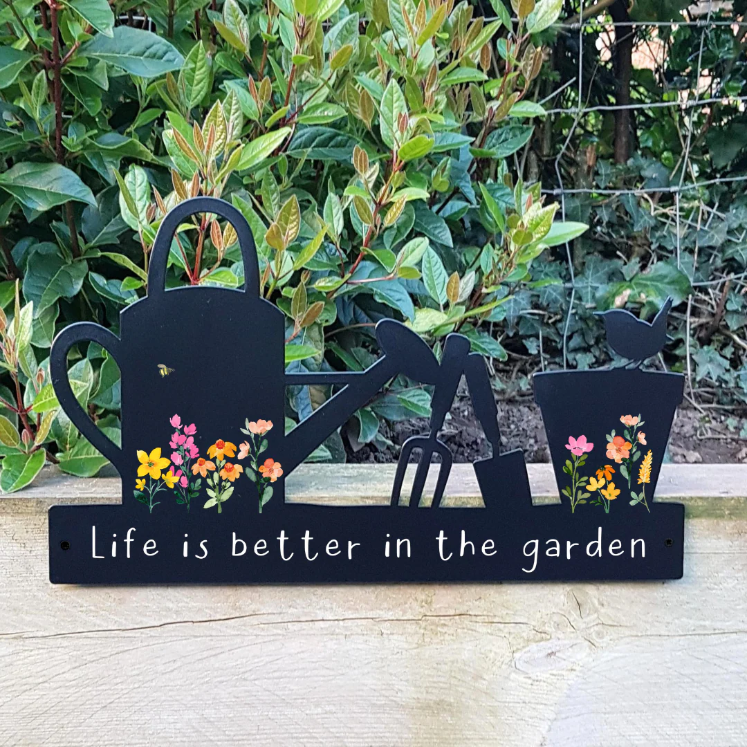 'Life is better in the garden' Large Garden Wall Art - Image 4