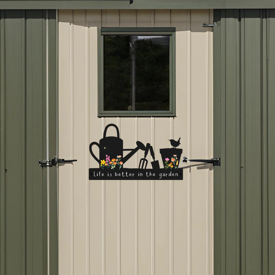 'Life is better in the garden' Large Garden Wall Art - Image 5