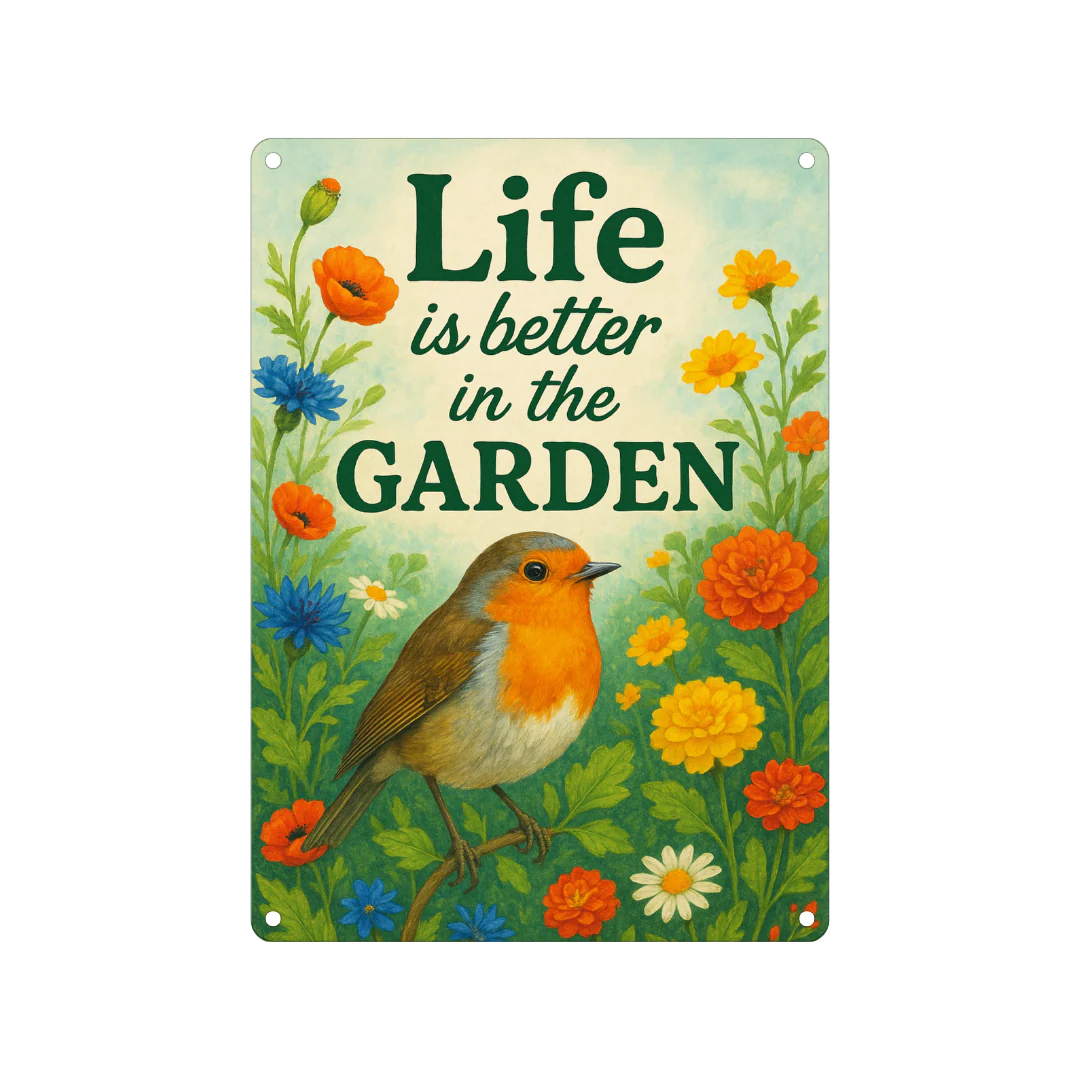 'Life Is Better In The Garden' Metal Sign 25cm - Image 4