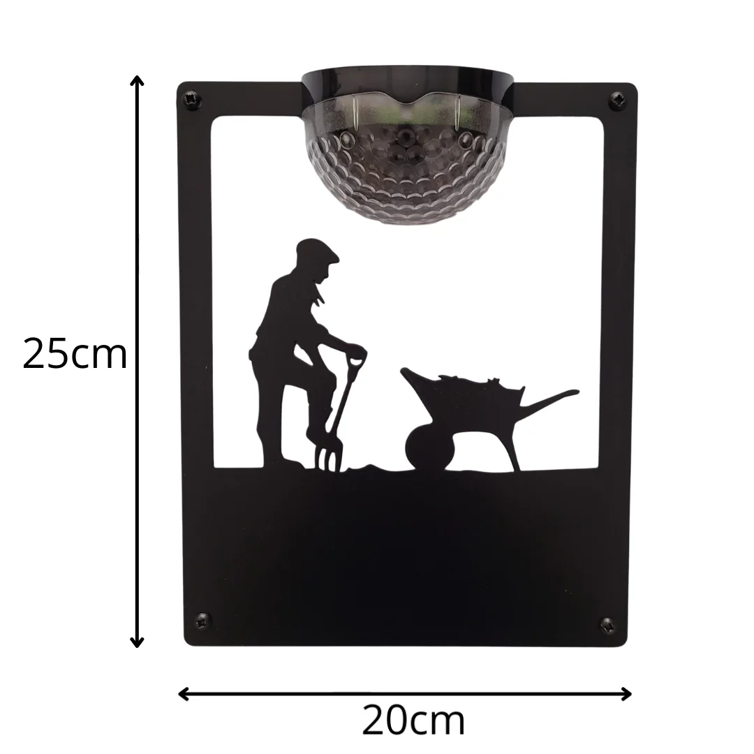 Male Gardener Solar Light Wall Plaque (You Can Personalise Me!) - Image 11