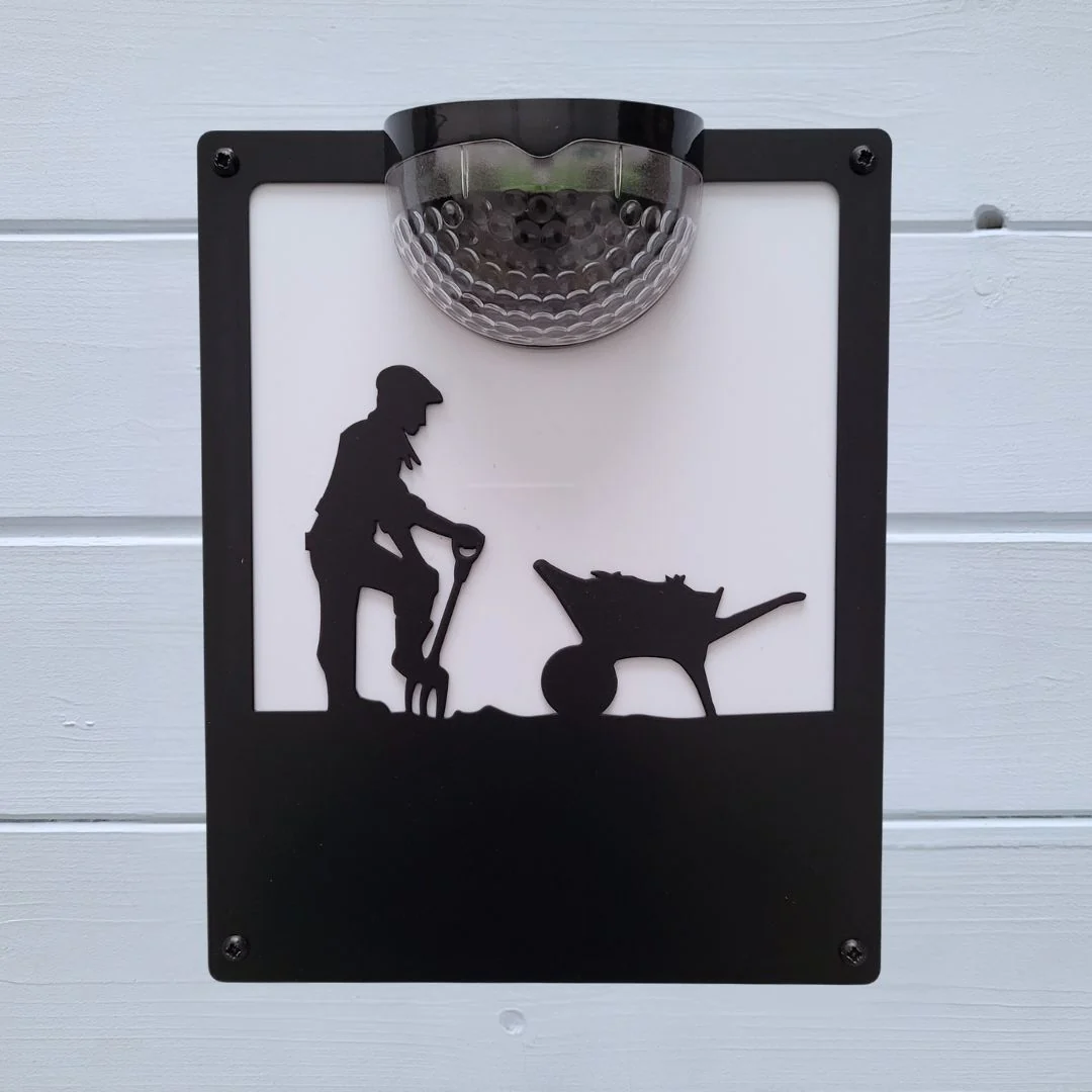Male Gardener Solar Light Wall Plaque (You Can Personalise Me!) - Image 6