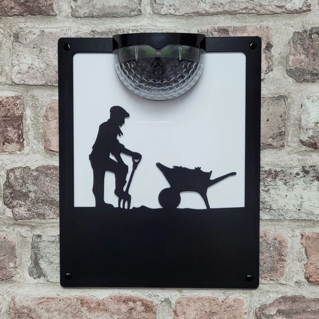 Male Gardener Solar Light Wall Plaque (You Can Personalise Me!) - Image 9