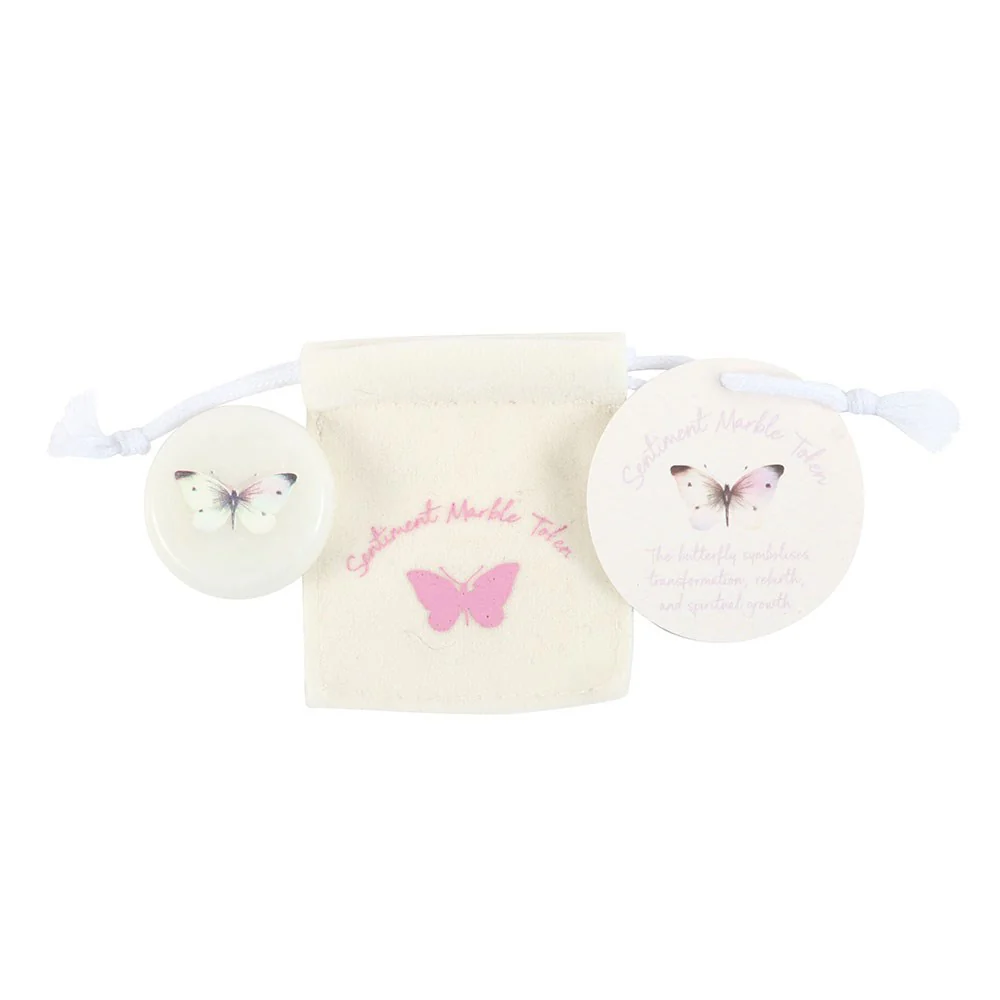 Marble Butterfly Keepsake Token in a Bag - Image 2