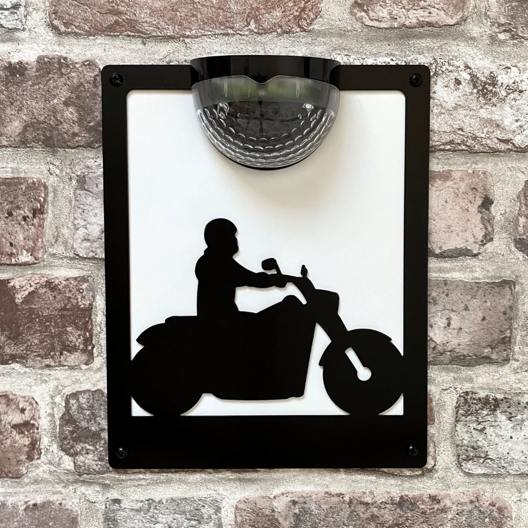 Motorbike Solar Light Wall Plaque - Image 7