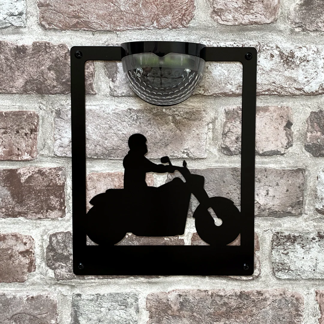 Motorbike Solar Light Wall Plaque - Image 8