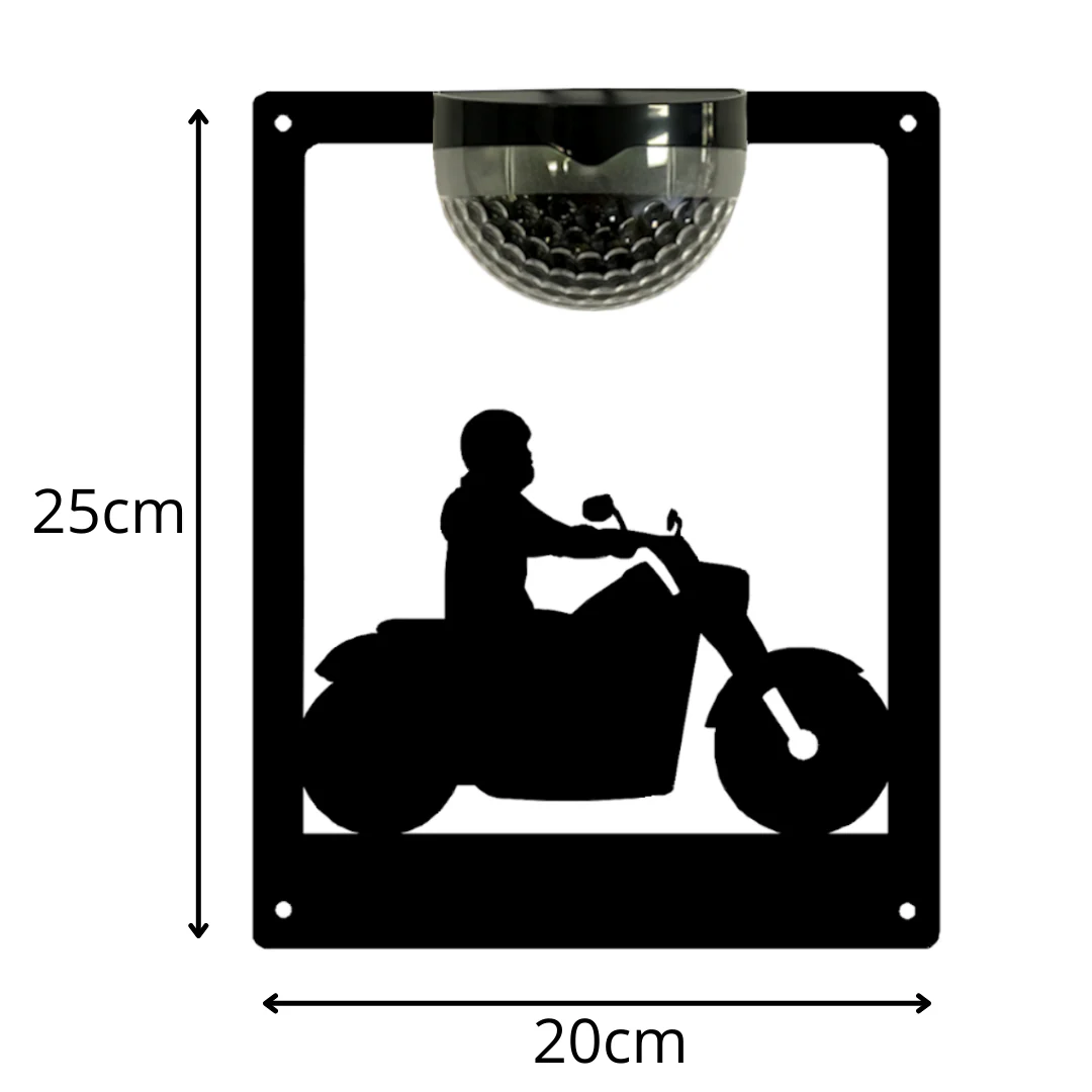 Motorbike Solar Light Wall Plaque - Image 9