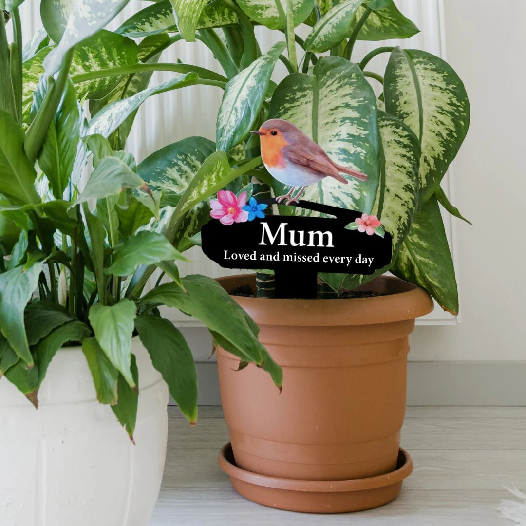 'Mum' Large Robin Pot Stake - Image 4
