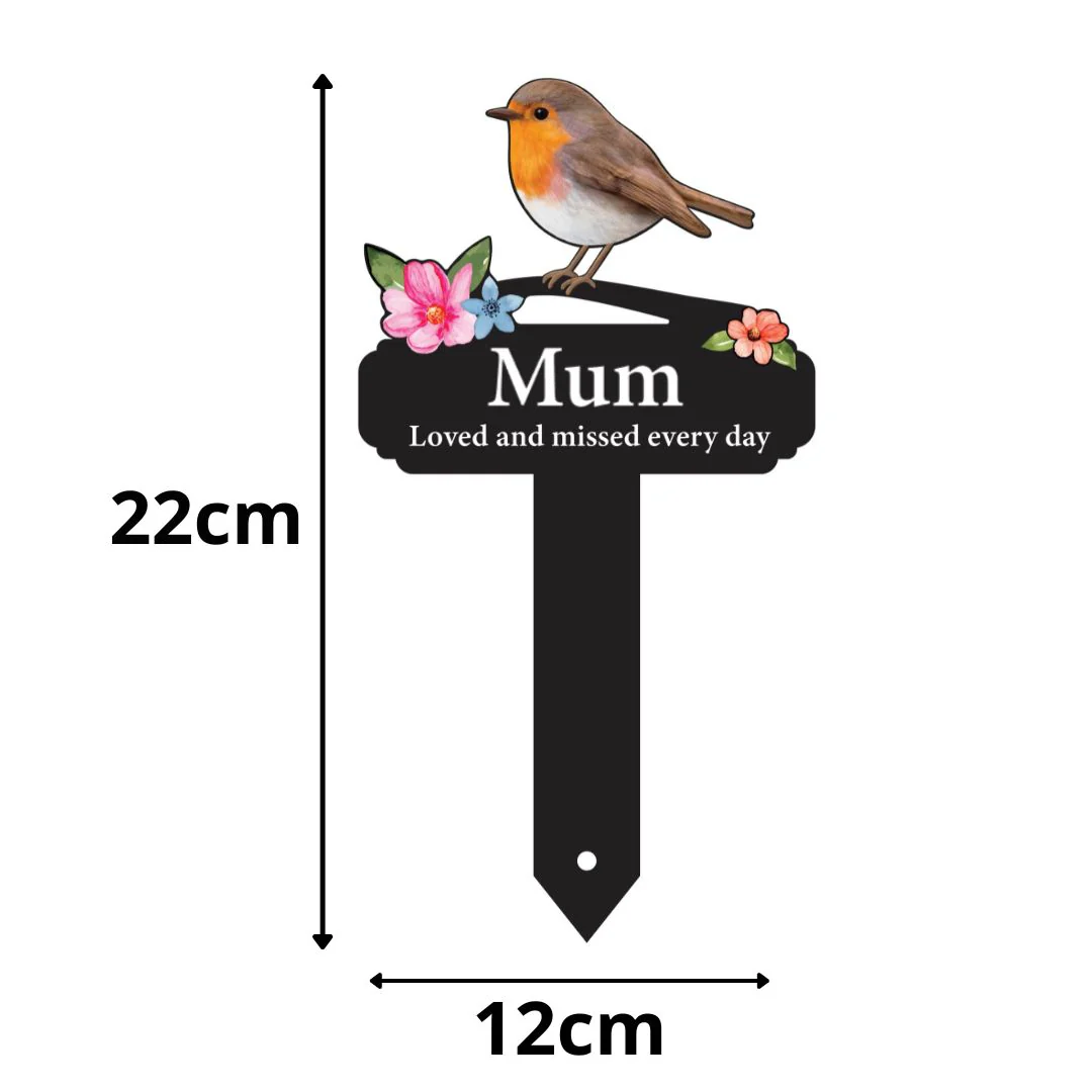 'Mum' Large Robin Pot Stake - Image 5