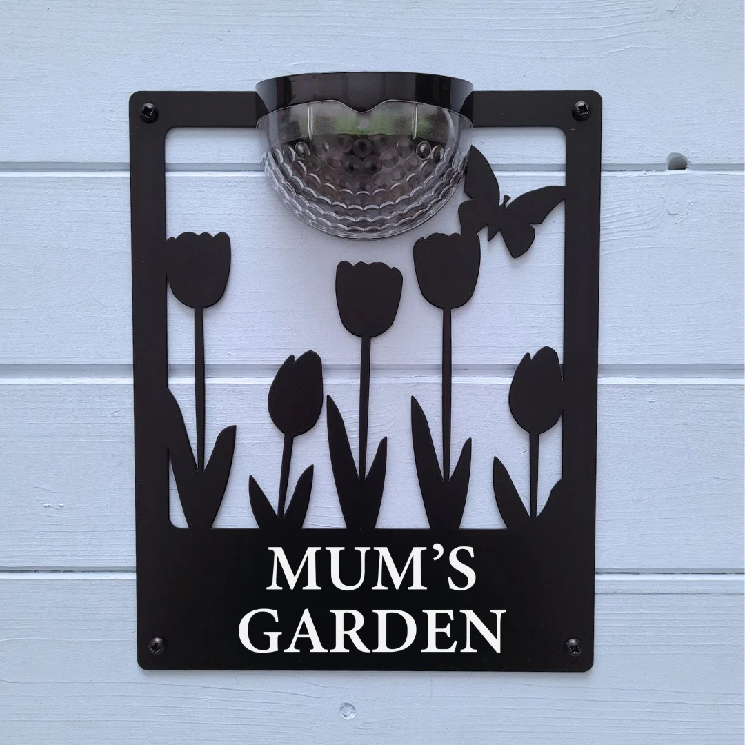 Mum's Garden Solar Light Wall Plaque - Image 2