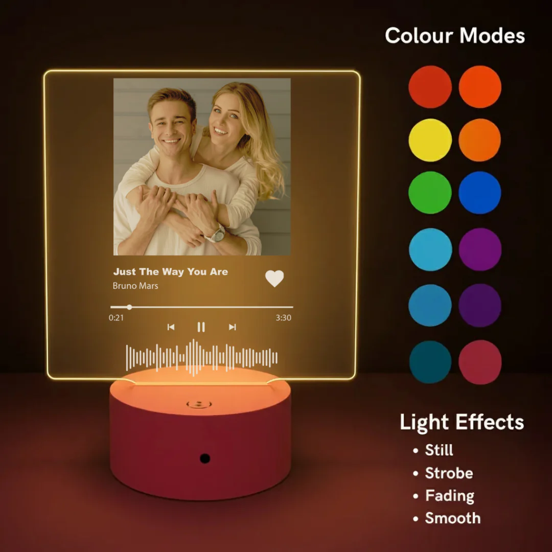 Music Player Style LED Night Light (You Can Personalise Me!) - Image 3