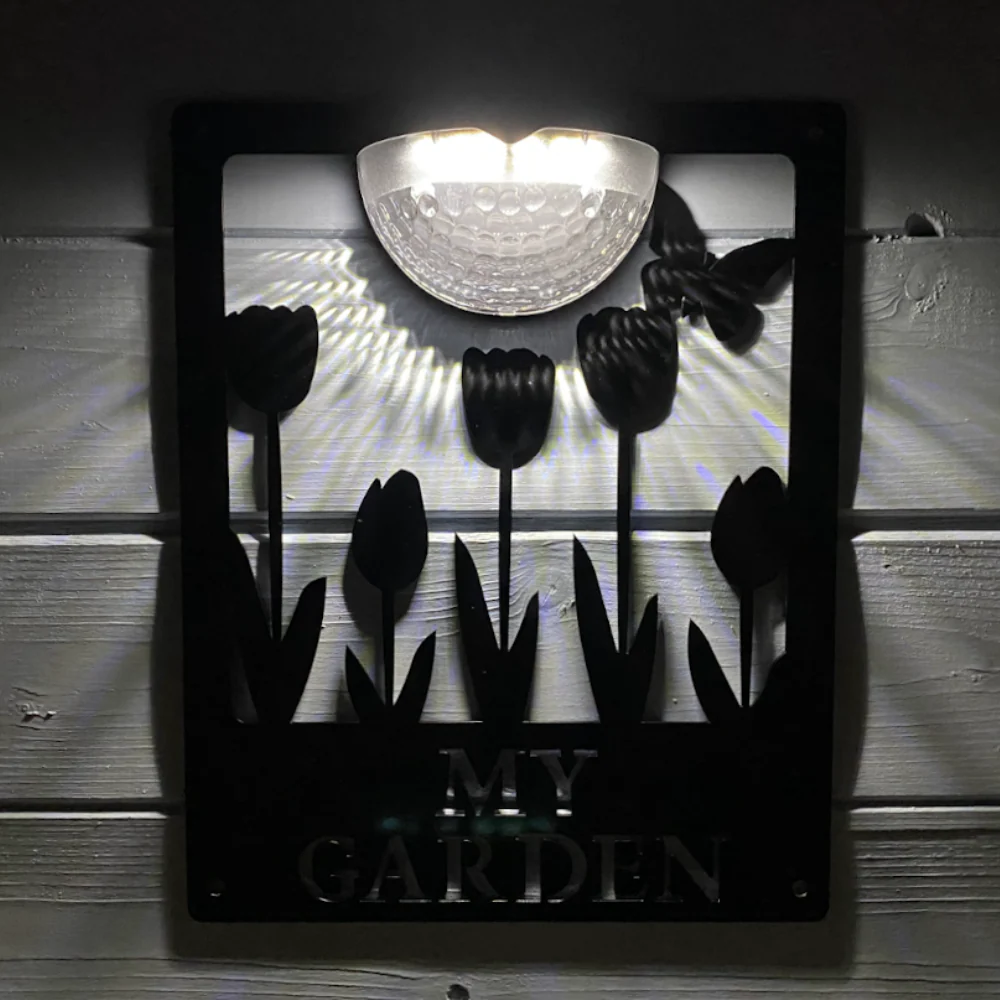 My Garden Sign with Solar Powered Light - Image 2
