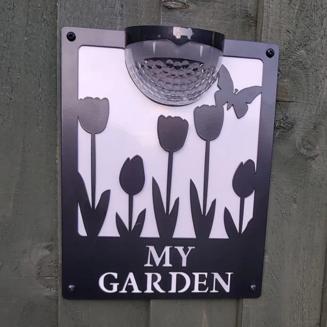 My Garden Sign with Solar Powered Light - Image 6