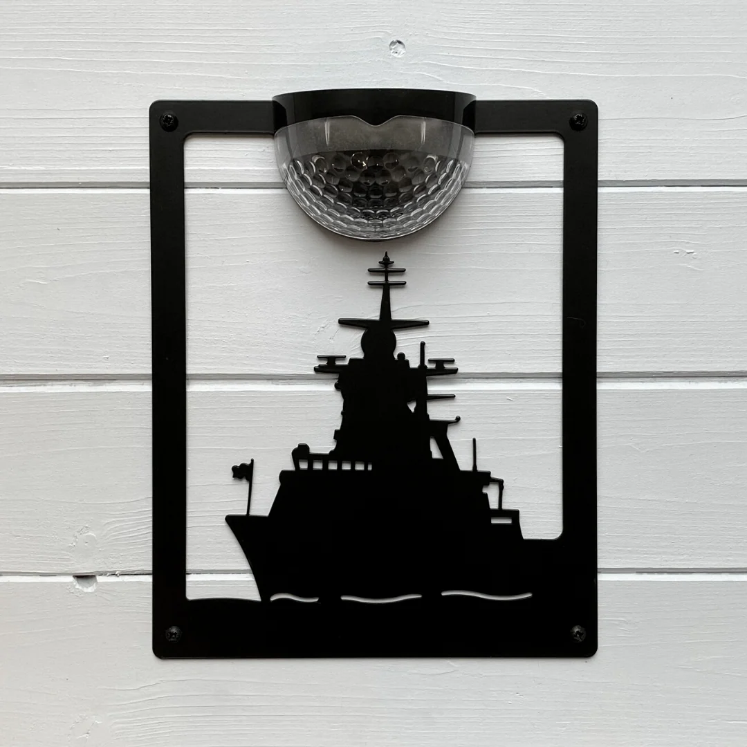 Navy Ship Solar Light Wall Plaque - Image 3