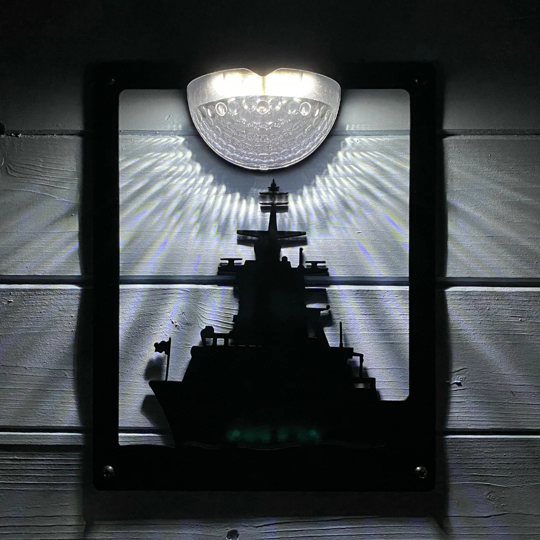 Navy Ship Solar Light Wall Plaque - Image 4