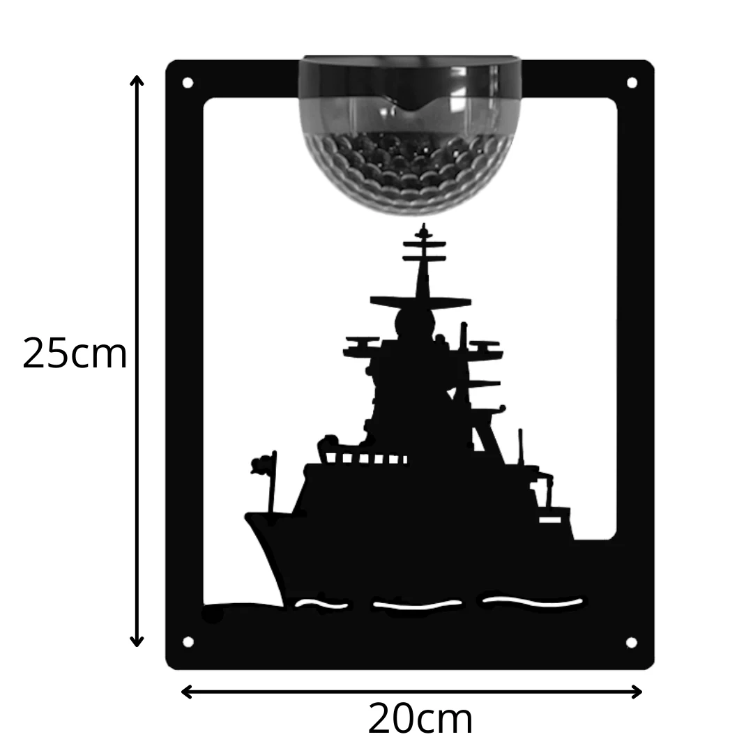 Navy Ship Solar Light Wall Plaque - Image 7