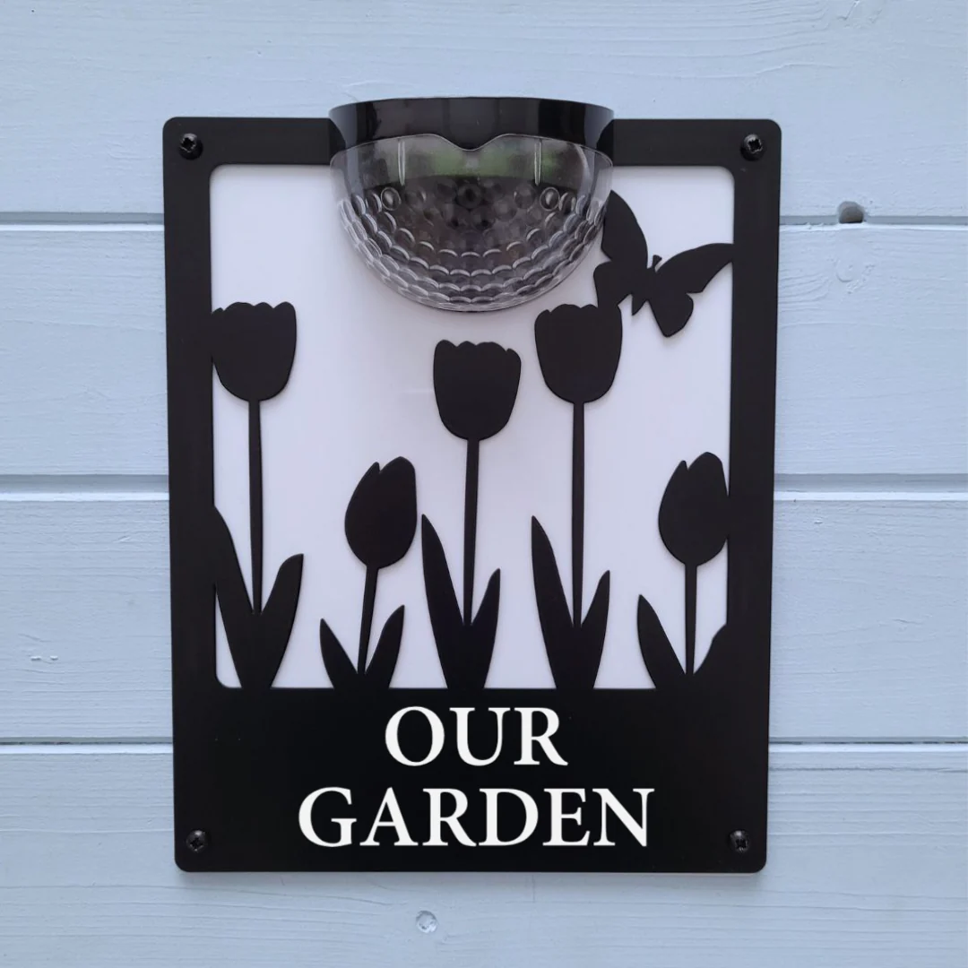 Our Garden Sign with Solar Powered Light - Image 2